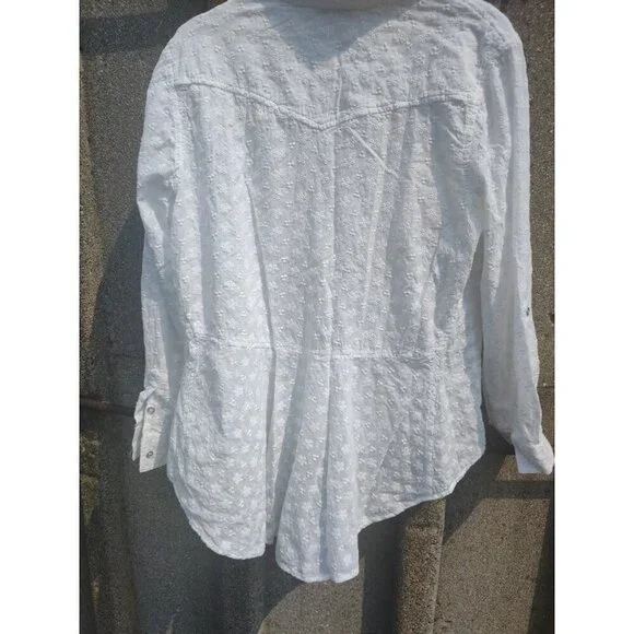 Back In The Saddle Shirt Womens XL Lace Western - Picture 4 of 5